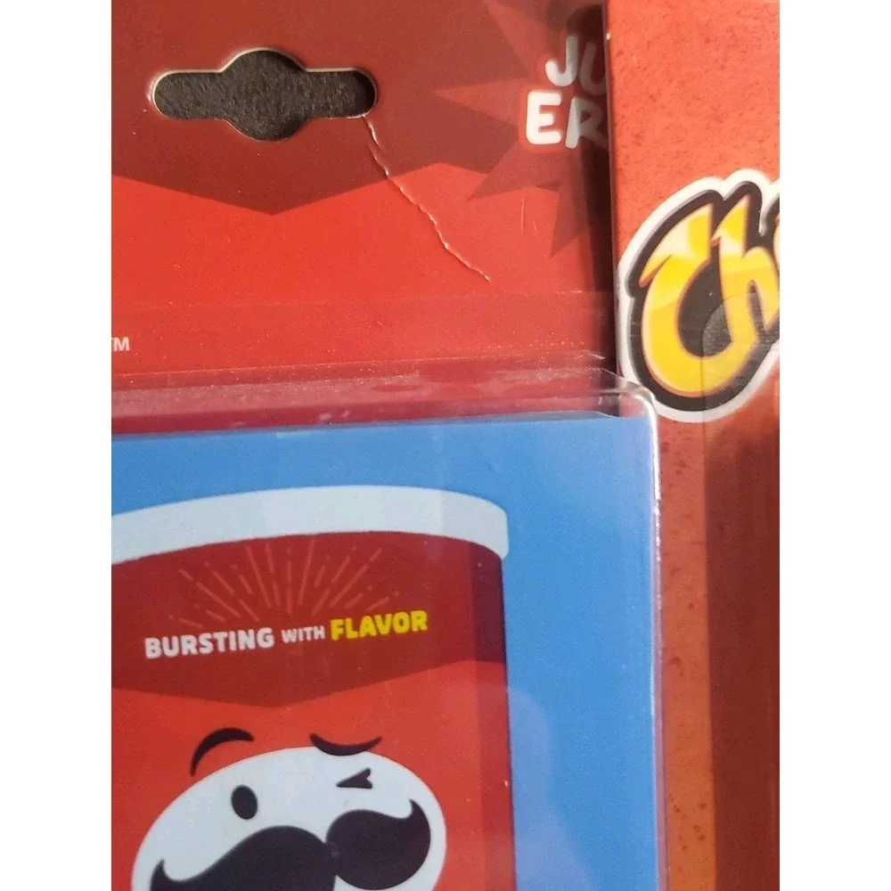 3 Jumbo Erasers Pringles Cheetos Mr. Goodbar